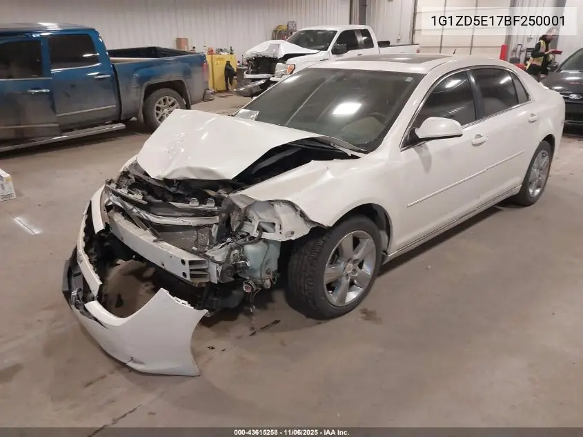 1G1ZD5E17BF250001 2011 Chevrolet Malibu 2Lt