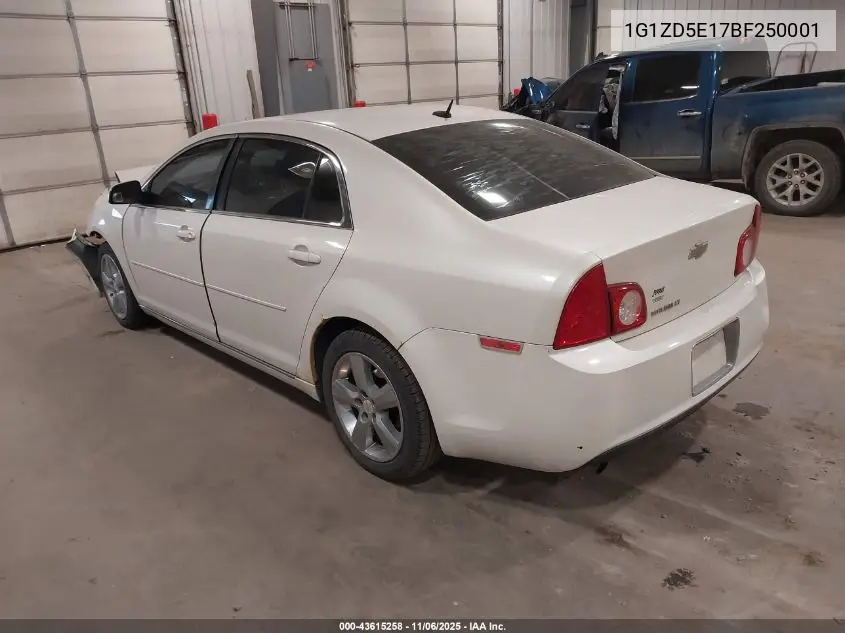 1G1ZD5E17BF250001 2011 Chevrolet Malibu 2Lt