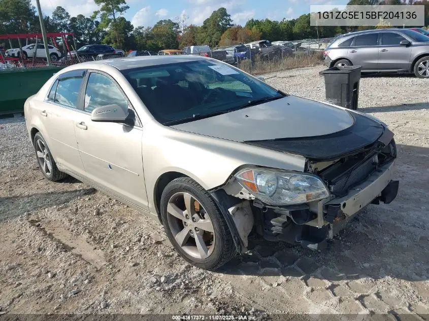 1G1ZC5E15BF204136 2011 Chevrolet Malibu 1Lt