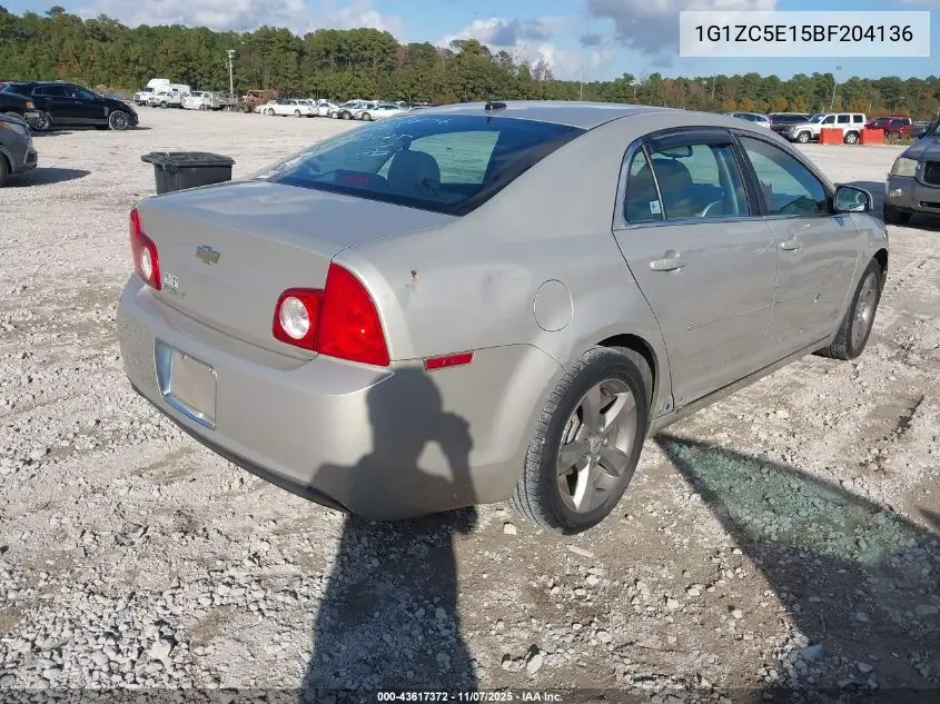 1G1ZC5E15BF204136 2011 Chevrolet Malibu 1Lt