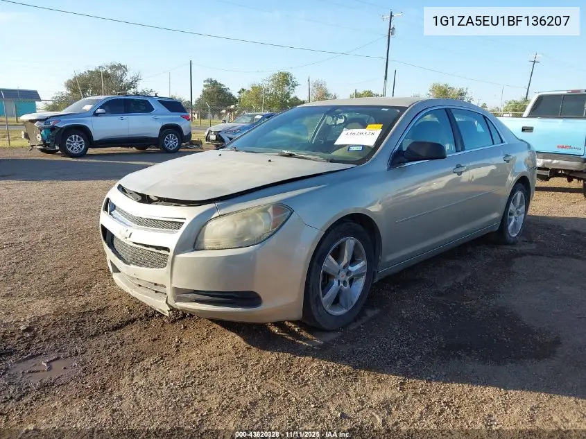 1G1ZA5EU1BF136207 2011 Chevrolet Malibu Ls