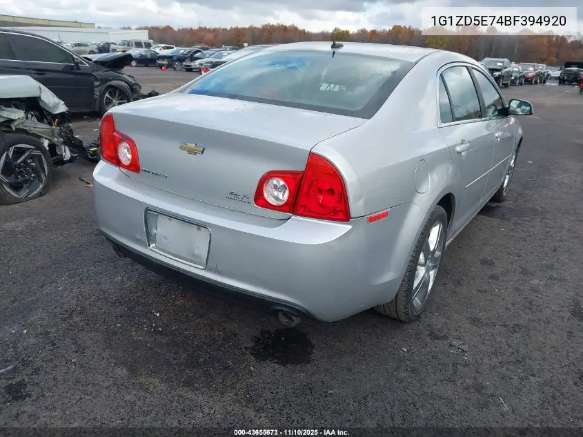 1G1ZD5E74BF394920 2011 Chevrolet Malibu 2Lt