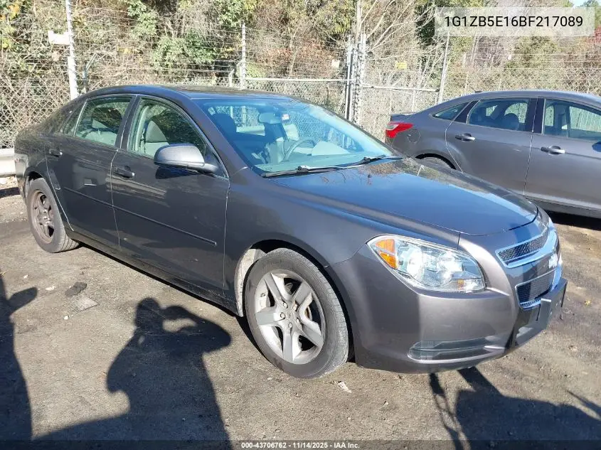1G1ZB5E16BF217089 2011 Chevrolet Malibu Ls