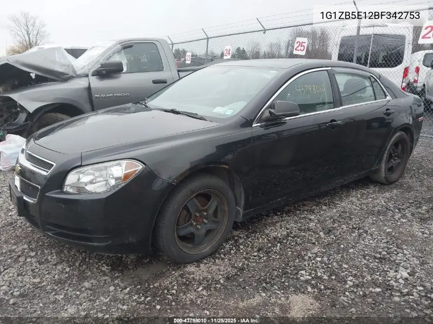 1G1ZB5E12BF342753 2011 Chevrolet Malibu Ls