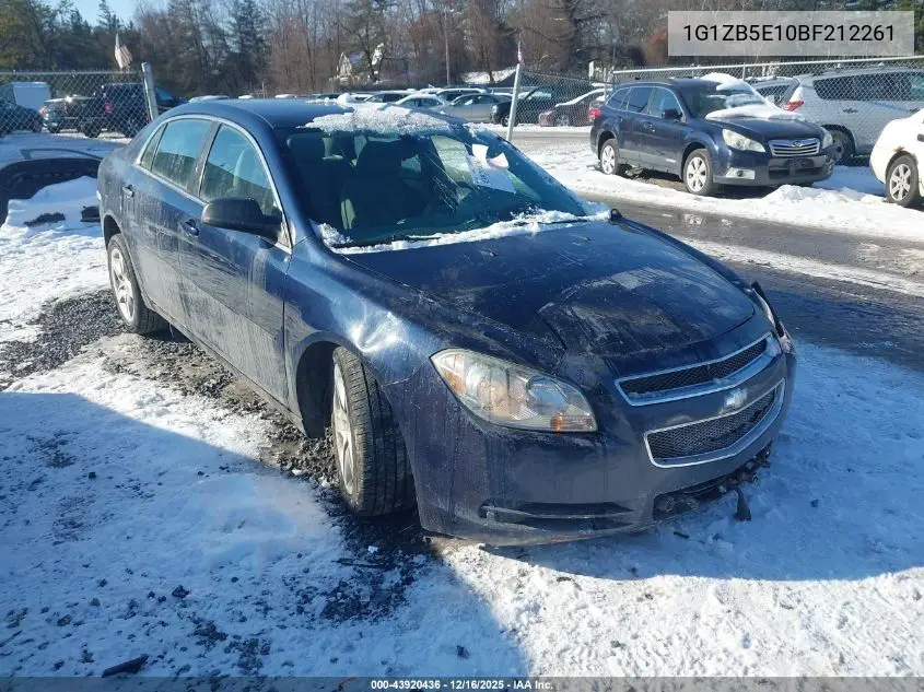1G1ZB5E10BF212261 2011 Chevrolet Malibu Ls