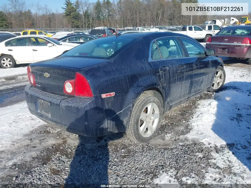 1G1ZB5E10BF212261 2011 Chevrolet Malibu Ls