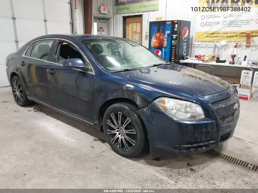 1G1ZC5E19BF388402 2011 Chevrolet Malibu 1Lt