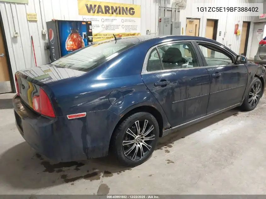 1G1ZC5E19BF388402 2011 Chevrolet Malibu 1Lt