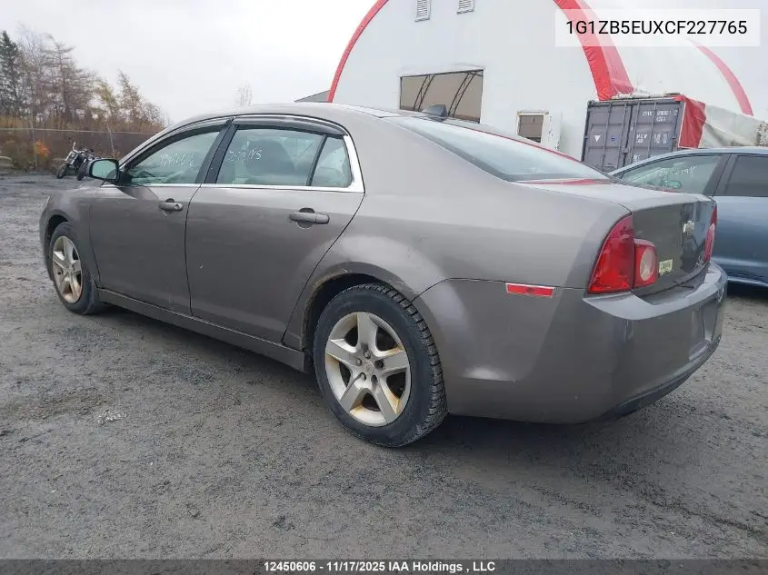 1G1ZB5EUXCF227765 2012 Chevrolet Malibu Ls