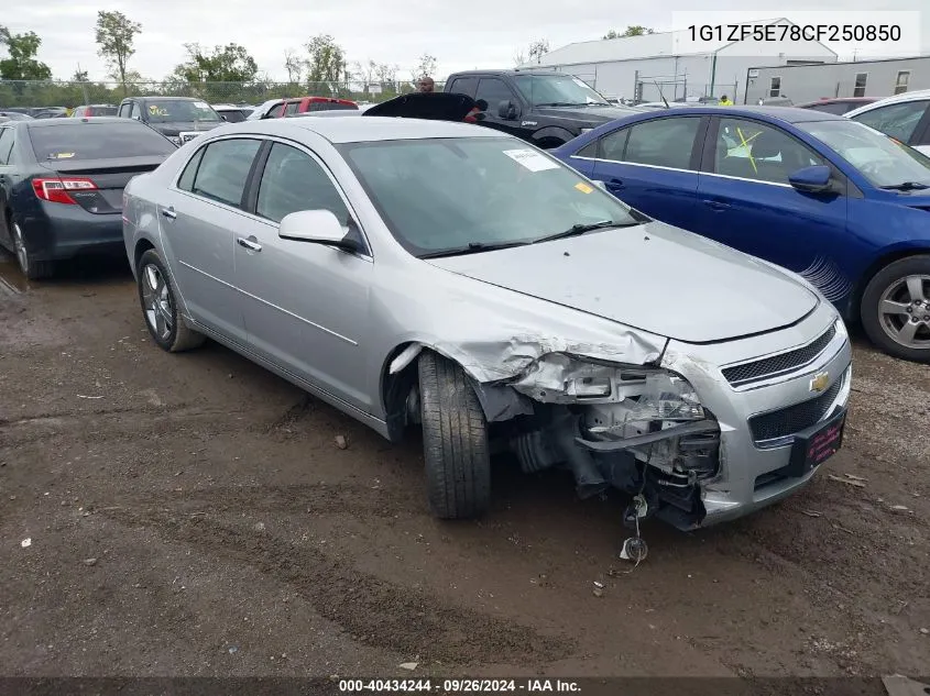 2012 Chevrolet Malibu 3Lt VIN: 1G1ZF5E78CF250850 Lot: 40434244