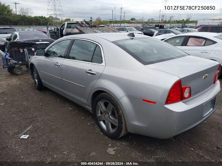 2012 Chevrolet Malibu 3Lt VIN: 1G1ZF5E78CF250850 Lot: 40434244