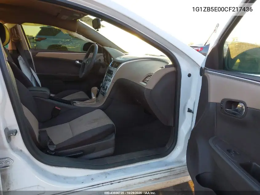 1G1ZB5E00CF217436 2012 Chevrolet Malibu Ls