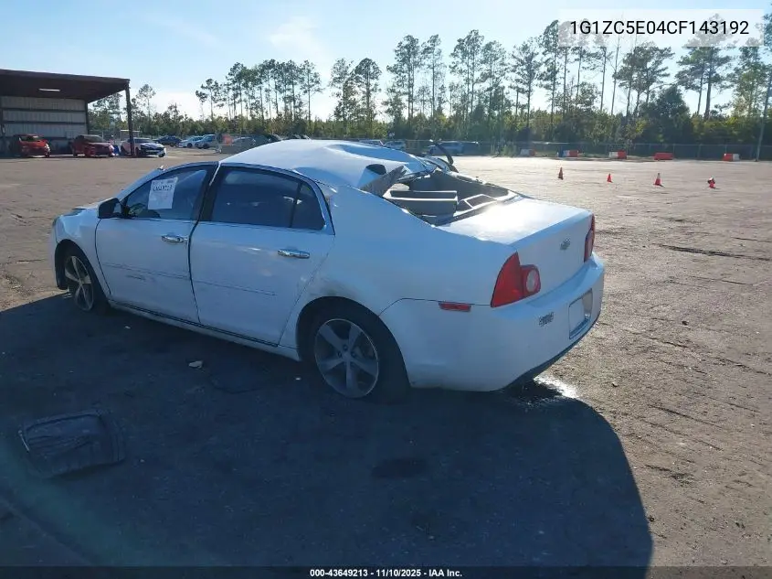 1G1ZC5E04CF143192 2012 Chevrolet Malibu 1Lt