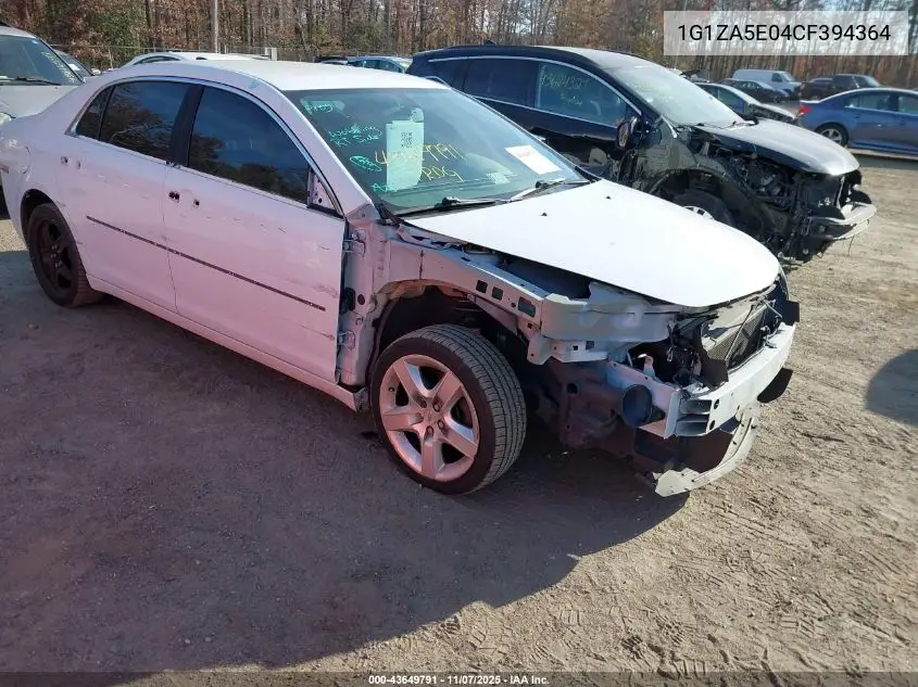 1G1ZA5E04CF394364 2012 Chevrolet Malibu Ls