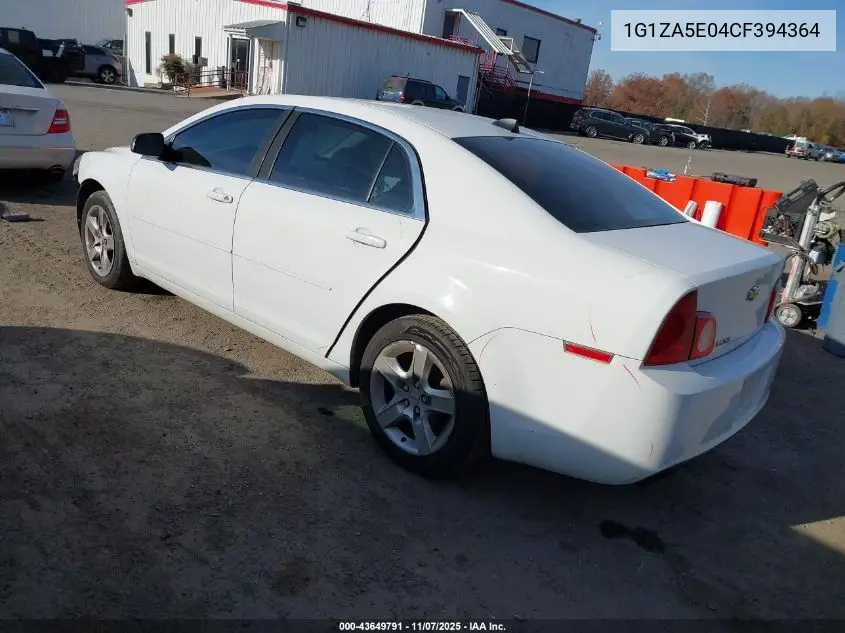 1G1ZA5E04CF394364 2012 Chevrolet Malibu Ls