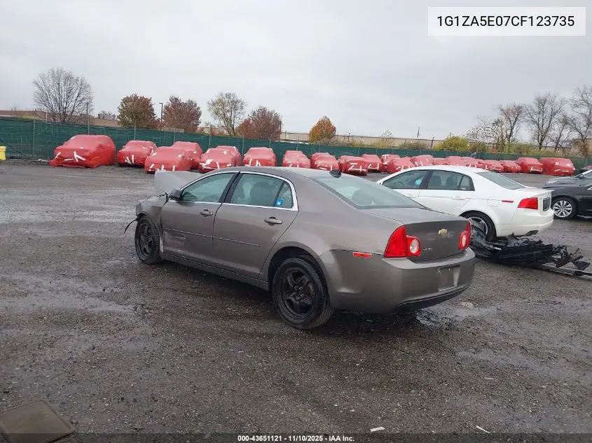 1G1ZA5E07CF123735 2012 Chevrolet Malibu Ls