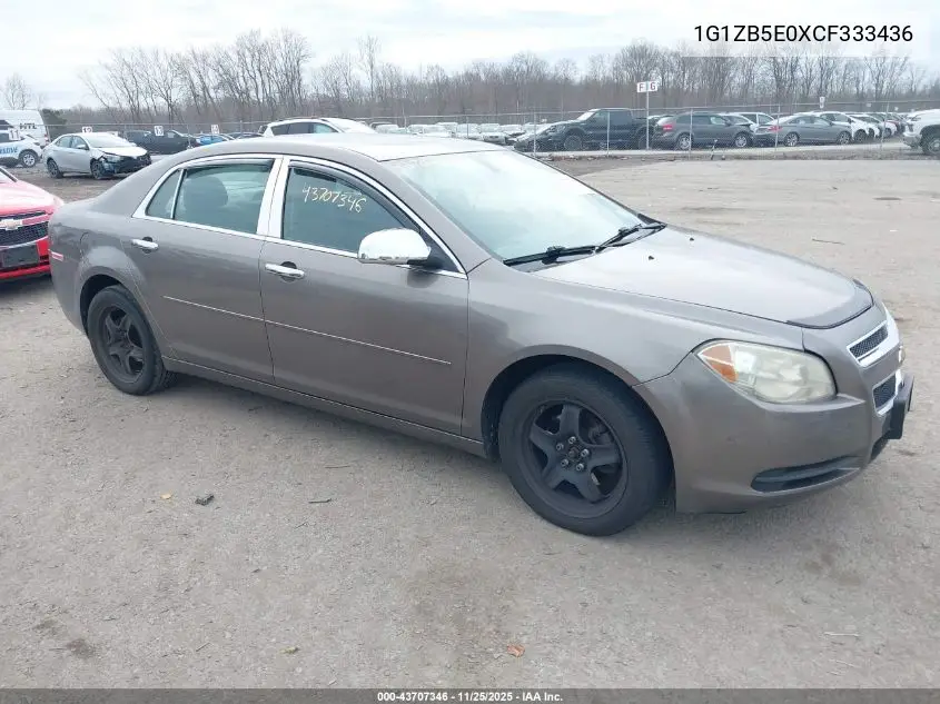 1G1ZB5E0XCF333436 2012 Chevrolet Malibu Ls