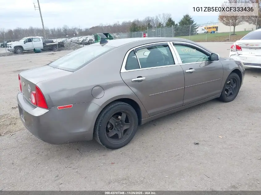 1G1ZB5E0XCF333436 2012 Chevrolet Malibu Ls
