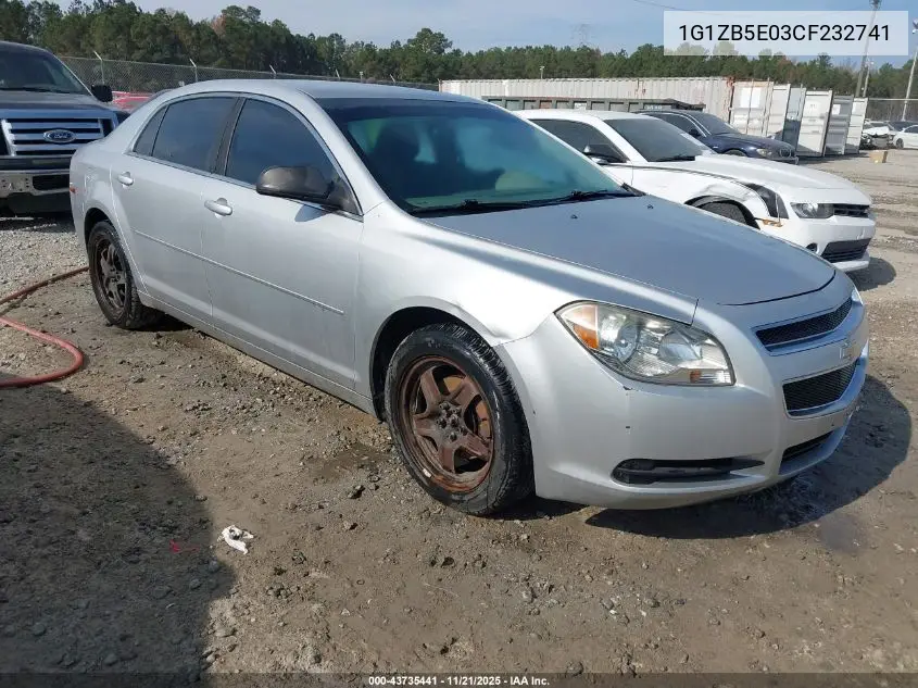 1G1ZB5E03CF232741 2012 Chevrolet Malibu Ls