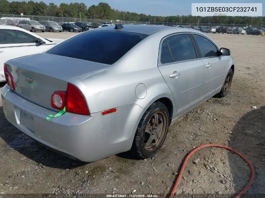 1G1ZB5E03CF232741 2012 Chevrolet Malibu Ls