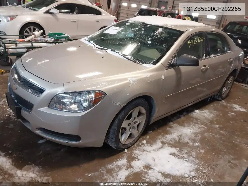 1G1ZB5E00CF292265 2012 Chevrolet Malibu Ls