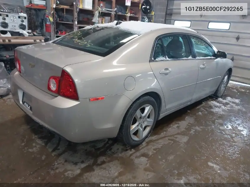 1G1ZB5E00CF292265 2012 Chevrolet Malibu Ls