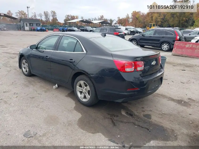 1G11B5SA2DF192910 2013 Chevrolet Malibu 1Ls