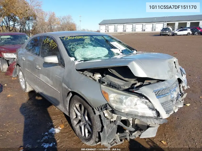 1G11C5SA7DF151170 2013 Chevrolet Malibu 1Lt