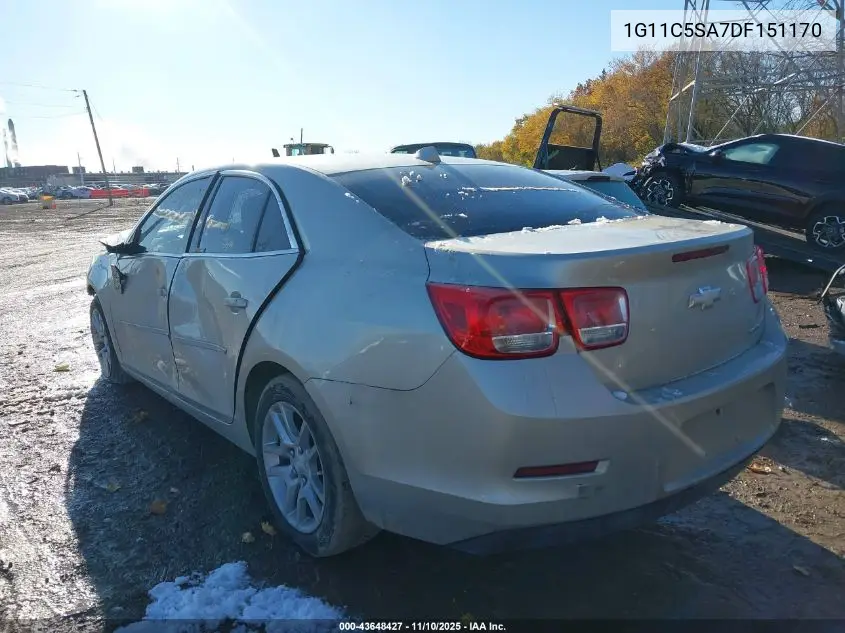 1G11C5SA7DF151170 2013 Chevrolet Malibu 1Lt
