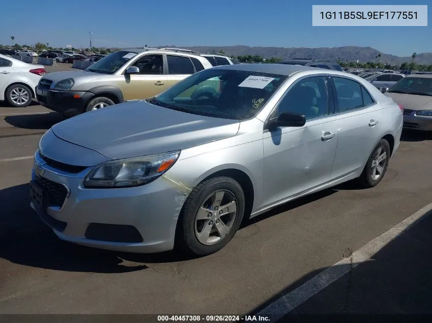 2014 Chevrolet Malibu 1Ls VIN: 1G11B5SL9EF177551 Lot: 40457308