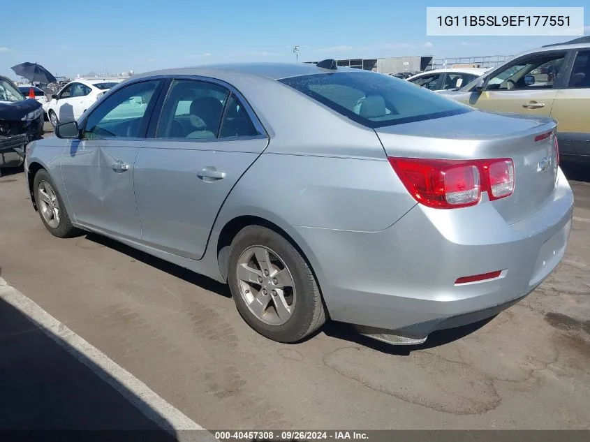 2014 Chevrolet Malibu 1Ls VIN: 1G11B5SL9EF177551 Lot: 40457308