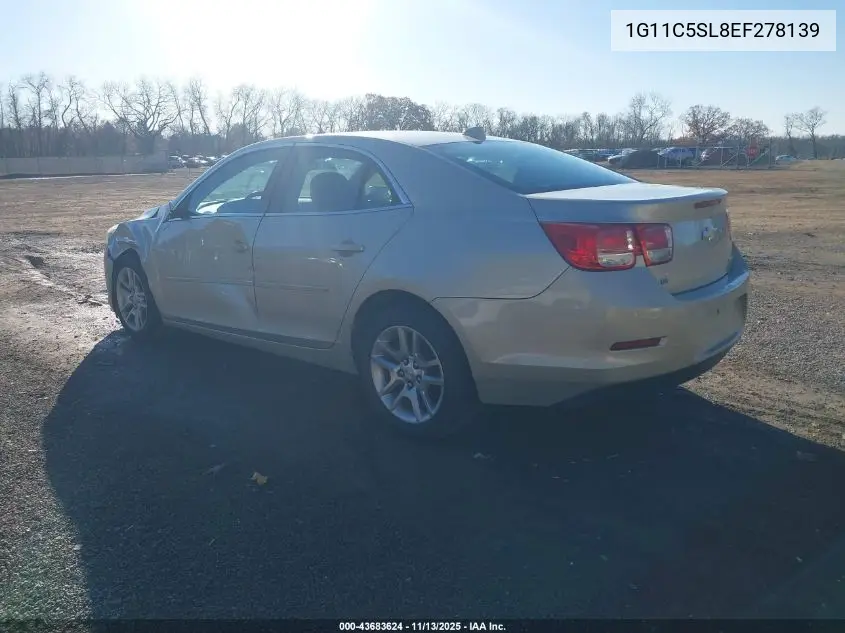 1G11C5SL8EF278139 2014 Chevrolet Malibu 1Lt