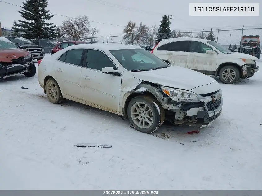 1G11C5SL6FF219110 2015 Chevrolet Malibu 1Lt