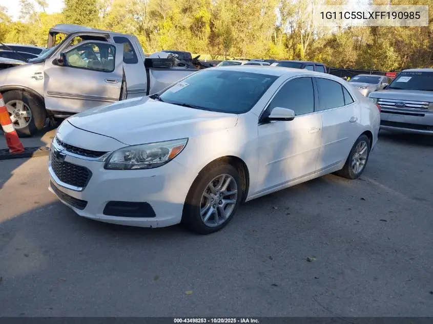 1G11C5SLXFF190985 2015 Chevrolet Malibu 1Lt