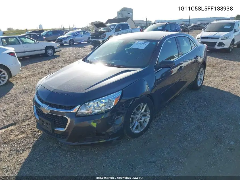 1G11C5SL5FF138938 2015 Chevrolet Malibu 1Lt