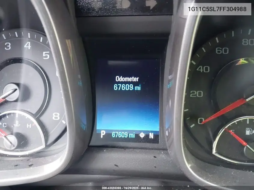 1G11C5SL7FF304988 2015 Chevrolet Malibu 1Lt