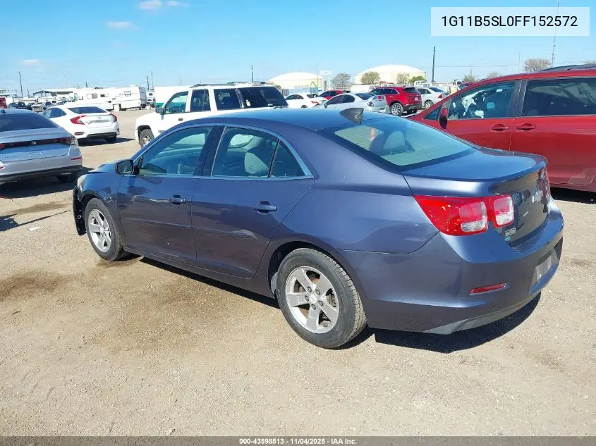 1G11B5SL0FF152572 2015 Chevrolet Malibu Ls
