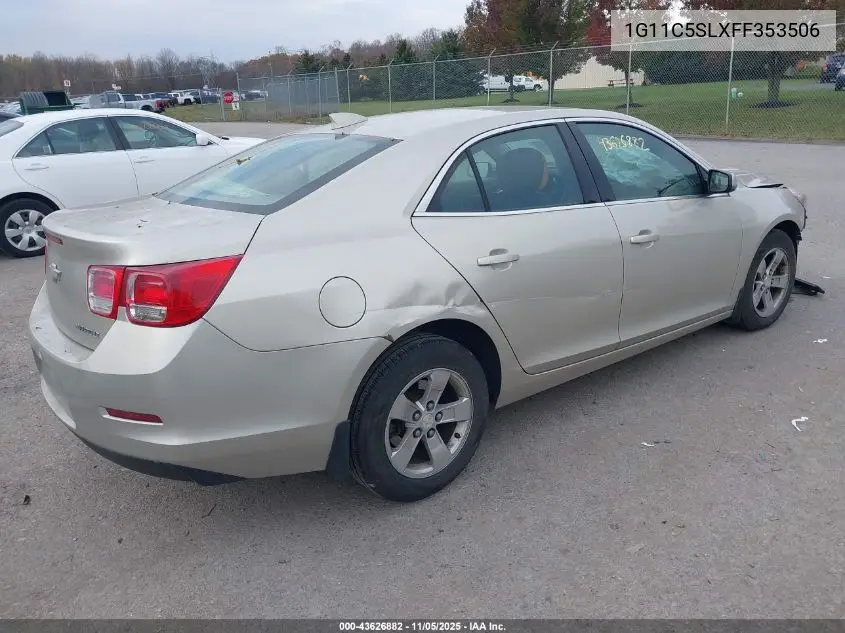 1G11C5SLXFF353506 2015 Chevrolet Malibu 1Lt