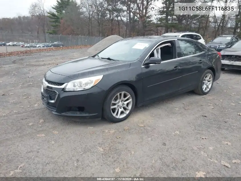 1G11C5SL6FF116835 2015 Chevrolet Malibu 1Lt