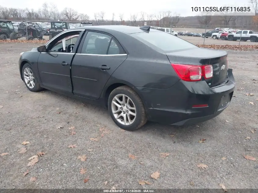 1G11C5SL6FF116835 2015 Chevrolet Malibu 1Lt