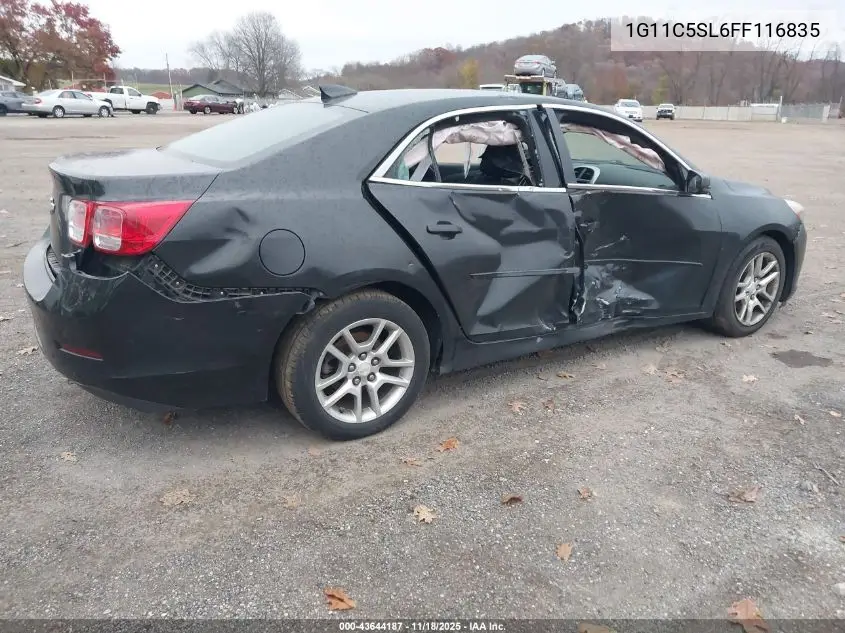 1G11C5SL6FF116835 2015 Chevrolet Malibu 1Lt