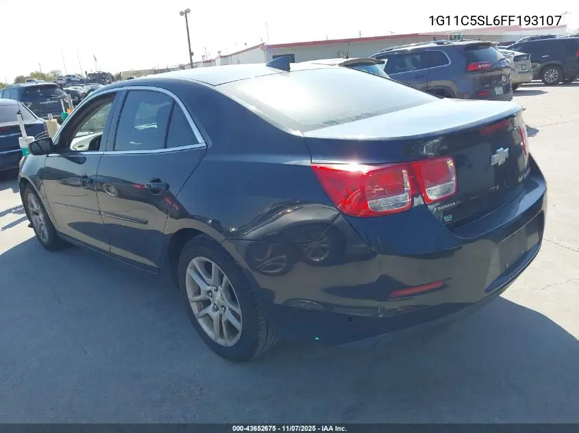 1G11C5SL6FF193107 2015 Chevrolet Malibu 1Lt
