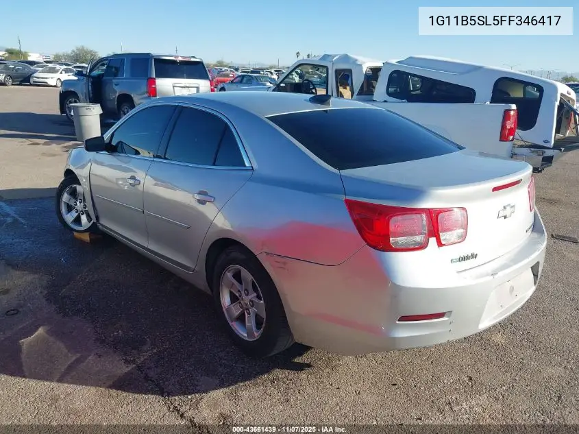 1G11B5SL5FF346417 2015 Chevrolet Malibu Ls