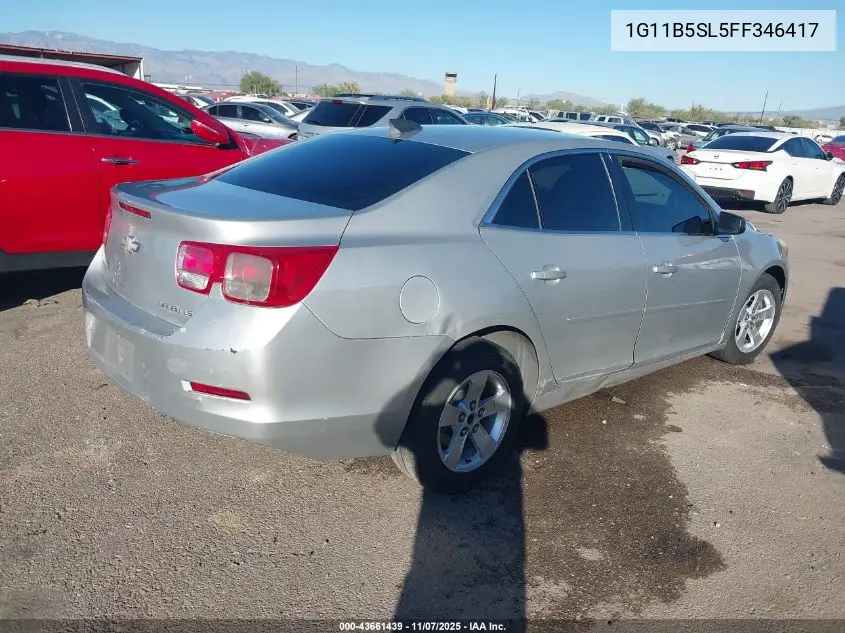 1G11B5SL5FF346417 2015 Chevrolet Malibu Ls