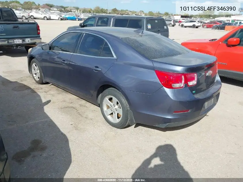 1G11C5SL4FF346390 2015 Chevrolet Malibu 1Lt