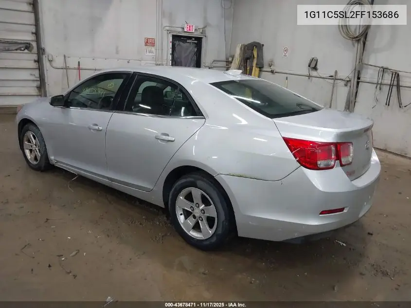 1G11C5SL2FF153686 2015 Chevrolet Malibu 1Lt