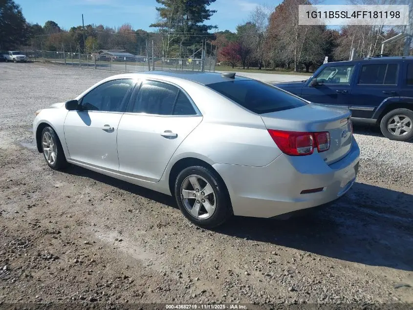 1G11B5SL4FF181198 2015 Chevrolet Malibu Ls