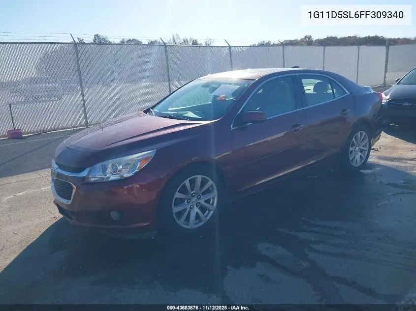 1G11D5SL6FF309340 2015 Chevrolet Malibu 2Lt