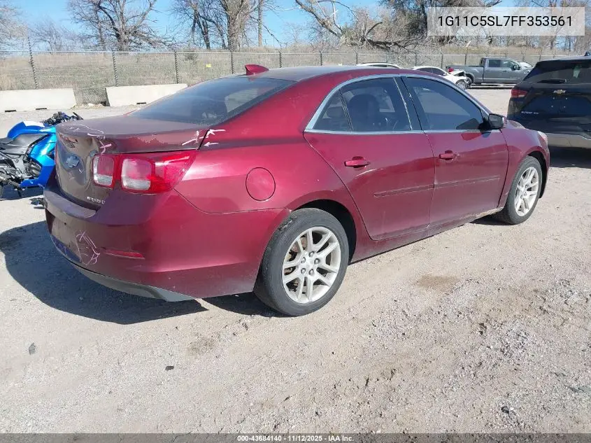 1G11C5SL7FF353561 2015 Chevrolet Malibu 1Lt