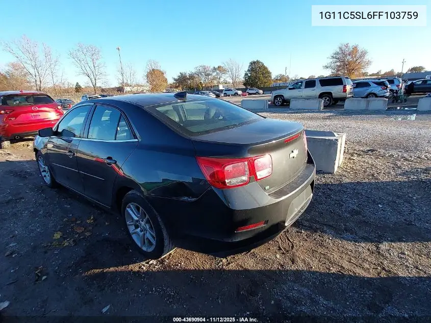 1G11C5SL6FF103759 2015 Chevrolet Malibu 1Lt